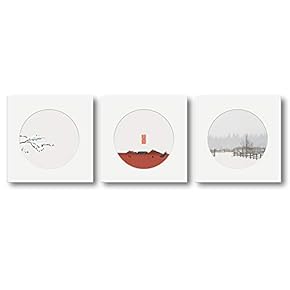Canvas Wall Art Four Season View Painting Artwork for Home Prints Framed - 12"x12"x3 Panels