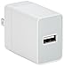 AmazonBasics One-Port USB Wall Charger (12-Watt)  Compatible With iPhone and Samsung Phones - White