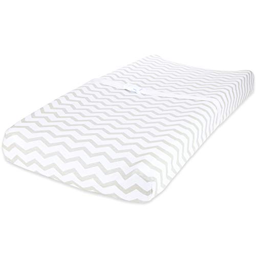 Cuddly Cubs Baby Changing Table Pad Cover Set for Boys & Girls | Soft & Breathable 100% Jersey Cotton | Adorable Unisex Patterns & Fitted Elastic Design | Cute Nursery & Cradle Bedding Sheets 2-Pack