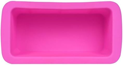 HUYURI Silicone Bread Loaf Cake Mold Non Stick Bakeware Baking Pan Oven Rectangle Mould Pink