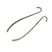 Dovewill 20 Pieces/Lot Wholesale Vintage Tibetan Silver Beading Line Pattern Bookmarks with Hoop DIY Making Findings Crafts