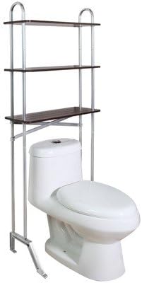 Contemporary Bathroom Shelf Over the Toilet 61'' H x 24'' W x 9.5'' D in.-Nitrocellulose Lacquer