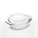 Glass Casserole Dish, Clear Glass Round Casserole Dish with Lid and Handles, 1 Quart Covered Bowl for Cooking, Baking, Serving, Microwave, Dishwasher, and Oven Safe Cookware