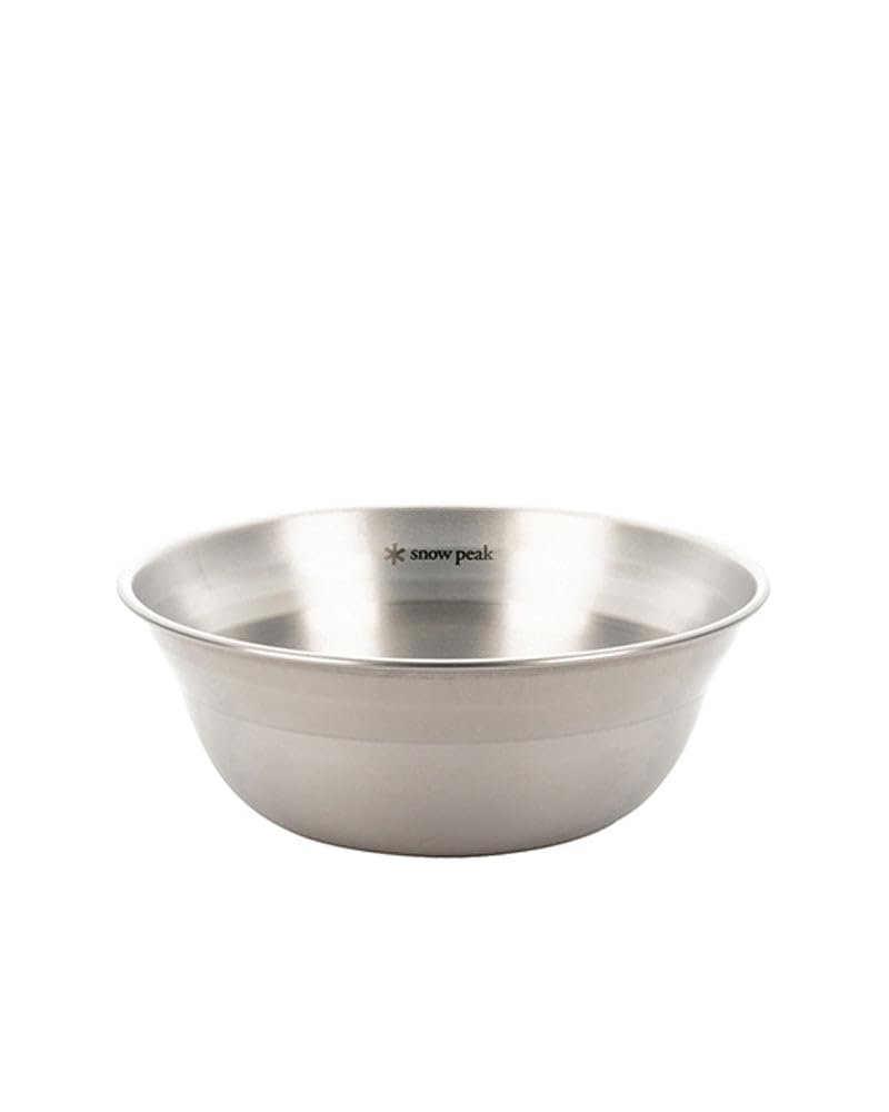 Snow Peak Stainless Steel Tableware Bowl M, Silver, Lightweight durable bowl for home, camping & outdoors