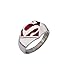 Superman Logo Red Stainless Steel Ring (Size 12)
