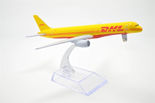 757 DHL Cargo Airplane Diecast with Desk Stand