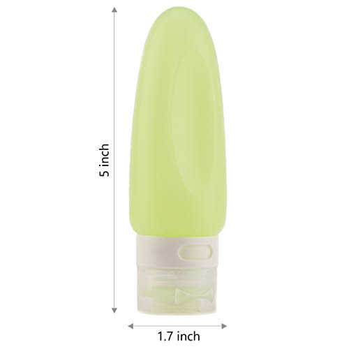Silicone Travel Bottles Set - TSA Approved Leak Proof Silicone Travel Bottles - 4 Pack/3oz - Thumbnail 4