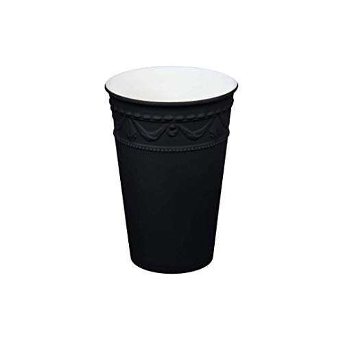 KPM Berlin KURLAND To-Go Becher - Porzellan-Becher, Kaffeebecher mit Deckel, Teebecher 0,35l, Handmade in Berlin, im Geschenkkarton, 13 cm, Schwarz matt – Bild 3