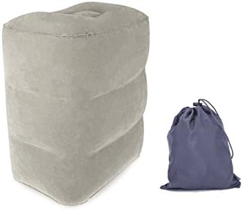 Travel Foot Rest Pillow, Inflatable Foot Pillow for Foot Rest on Airplane, Car, Bus, Train, Office, and Kids to Sleep on Long Travelling