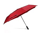 (Designed in UK) Balios Umbrella Handmade Real Wood Handle (optional) Double Canopy Windproof Fiberglass Auto Open & Close Folding -Premium 300T Finest Fabric-Men's Ladies