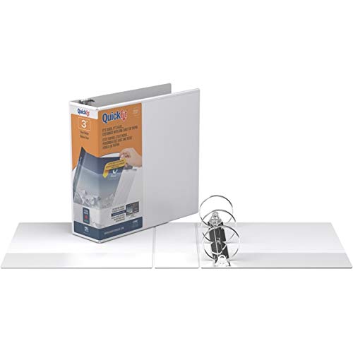 QuickFit View Binder, 3 Inch, Round Ring, White (88050) Pricepulse