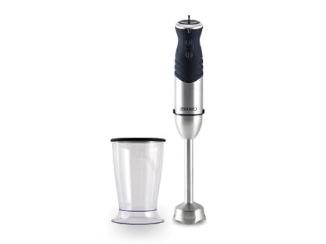 Beper 90.325 Pro Mix-Batidora de Vaso Profesional, 800 W, Plástico, 8 Velocidades, Plateado