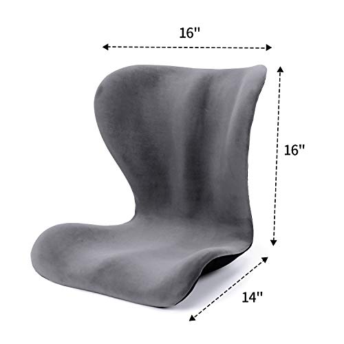 Seat Cushion with Back Support Women Office Chair Cushion for Pain Relieving | Lumbar Support Ergonomics Seat - Tailbone Pain Relief Cushion - Pelvic Correction Chair Cushion for Woman