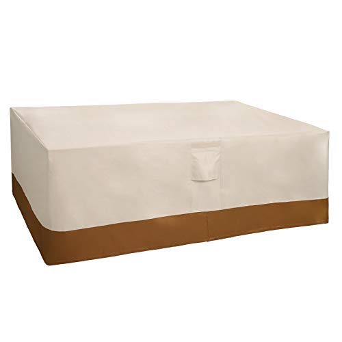 SONGMICS Rectangular Patio Table Cover, 600D Heavy Duty Outdoor Lawn Patio Furniture Covers, Wat ...