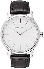 Jean Bellecour Unisex-Adult Analogue Classic Quartz Watch with Leather Strap REDG3