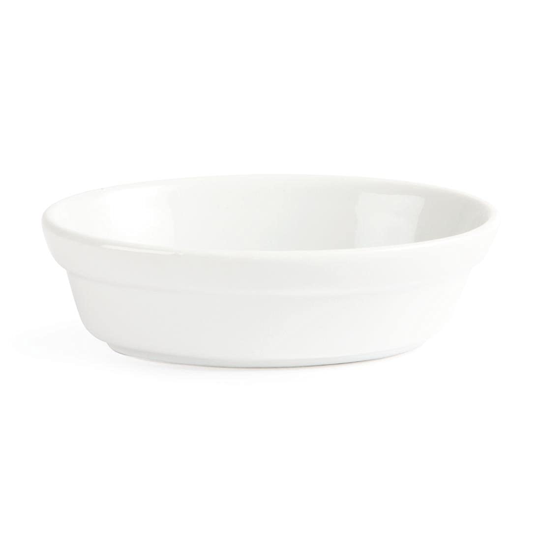 Olympia Whiteware Oval Pie Bowls 145mm (Pack of 6) - Oven, Microwave, Freezer and Dishwasher Safe DK806