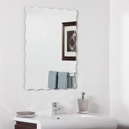 Quality Glass Frameless Decorative Mirror | Mirror Glass for Wall | Mirror for bathrooms | Mirror in Home | Mirror Decor | Mirror Size : 18 inch x 24 (QG-FL-018)