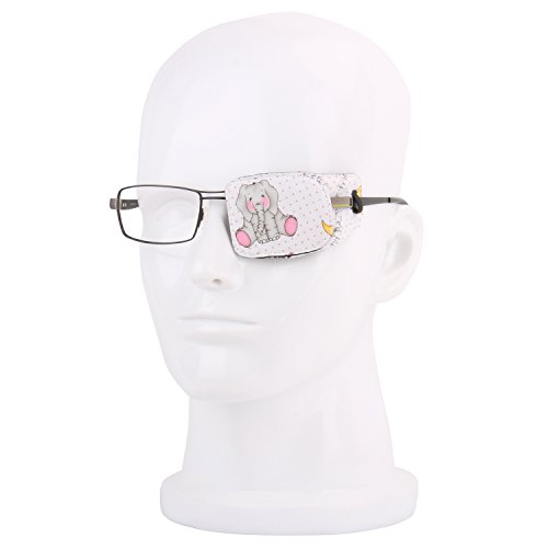 Plinrise Cartoon Pure Cotton Reusable Eye Patches - Amblyopia Eye Patches For Glasses, Strabismus, Lazy Eye Patch For Children,Vision Care Eye Mask (Elephant left) - Thumbnail 4