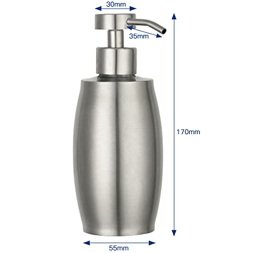 GAPPO Foaming Soap Dispenser Brushed Nickel Stainless Steel Metal Pump Hand Lotion Bottle for