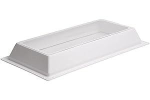 Tough Grade RV/Camper Dome Skylights - Acrylic Replacement Skylights (Inner Dome - White Garnish/Clear Window, 14"x30")