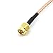 DZS Elec 2pcs RG316 Wire Jumper 15cm SMA Male to N Male with Connecting Line RF Coaxial Coax Cable Antenna Extender Cable Adapter Jumper