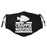 Gnimnehs Crappie Fish Whisperer Face Mask Reusable