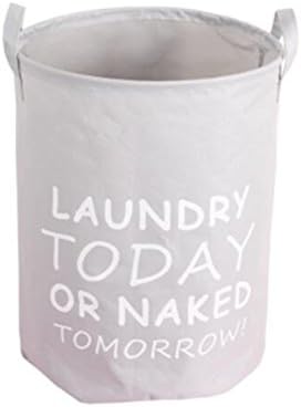 Foldable Laundry Basket Polyester Storage Bag Hamper Waterproof Toys Organizer Tidy Clothes Holder White - intl