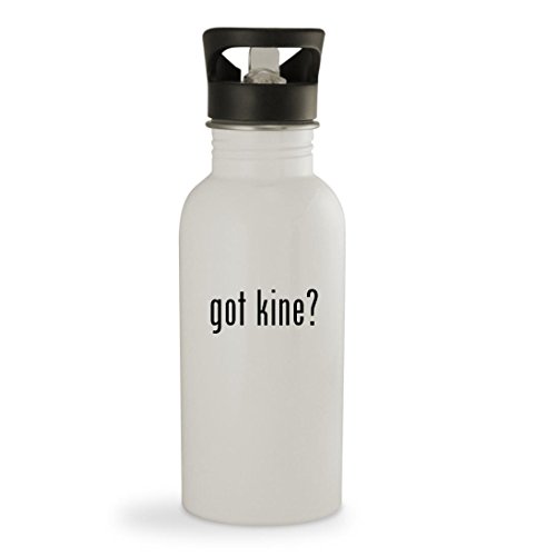 got kine? - 20oz Sturdy Stainless Steel Water Bottle, White