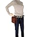 LXFF Mens Genuine Leather Belt Pouch Fanny Pack Waist Bag Bum Bags for Men Vintage Brown Large
