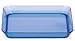 Creative Converting 8 Count Plastic Square Appetizer Plates, Translucent Blue
