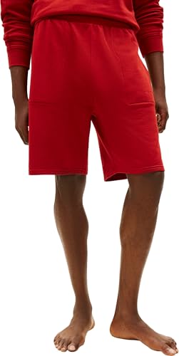 Uomo Pantaloncini Lounge Track con Tasche Laterali, Rosso (Dark Magma), L
