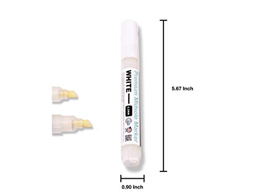Wilkins Premium Midsole Marker for Customization Paint on Leather, Suede, Fabric and Soft Foam for 2-4 Pair of Shoes (White)
