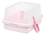 IRIS High-shield Open Litter Pan Set, Pink