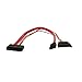 StarTech.com 12in Micro SATA to SATA with SATA Power Adapter Cable (MCSATAF12S) Red