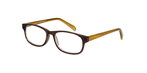 Sightline Multifocus Reading Glasses with Anti-Reflective Progressive Magnification Lenses and Optical Quality Frame (2.00, Brown)