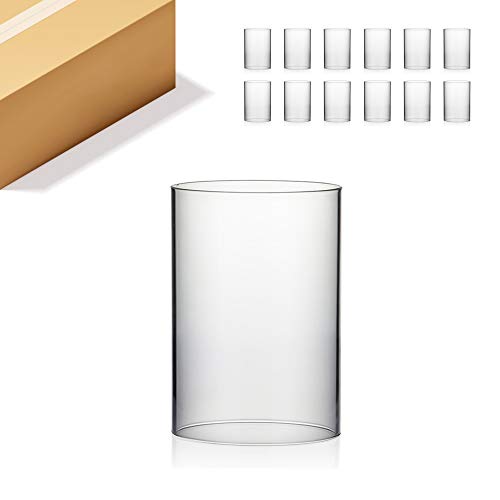 WGVI Hurricane Candle Holder Sleeve, Wide 5.5", Height 8", Clear Glass