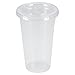 Belinlen 100 Sets 24 oz. Plastic CRYSTAL CLEAR Cups with Flat Lids for Cold Drinks, Iced Coffee, Bubble Boba, Tea, Smoothie etc.