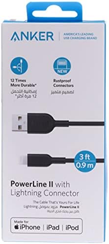 Anker Powerline Ii Lightning Cable, [3Ft Apple Mfi Certified] USB