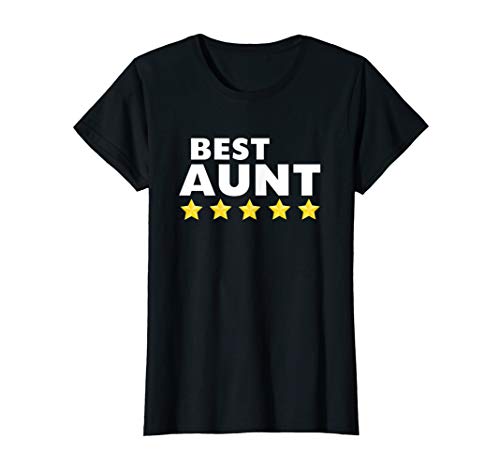Womens Best Aunt T-Shirt 5 Star Best Aunt Shirts For Women Gifts