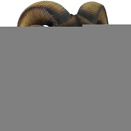 Mountain Herd Rocky Ram Male Sheep Hanging Wall Bust Sculpture Figurine