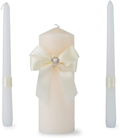 Customoffi Unity Candle Set with Box - Best for Reception, Weddings, Holidays, Romantic Dinners - Makes a Great Gift and Fits Any Ceremony
