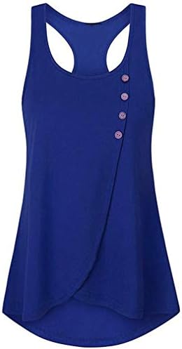 WANQUIY Tank Top Tunic Women Summer Solid Sleeveless Tops Blouse Hollow Out Vest Beige