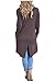 Aifer Women Long Sleeve Knitted Open Front Waterfall Draped Trench Coat Cardigan
