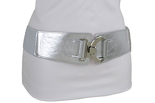 TFJ Women Classic Fashion Belt Hip High Waist Metal Chain O Charm Wave M L XL Gold