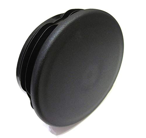 4 Pack: 4 Inch Round Black Plastic Tubing Plug, Tube Pipe Hole Insert, Steel Fence Post Cover, Furniture Finishing End Cap - Thumbnail 2