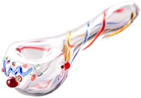 Portable Handle Glass Small Spoon