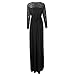 Inkach Maternity Dress | Women Lace Sleeve Long Maxi Dresses Photography Props Pregnancy Maternity Gown (US:4/Label Size:S, Black)