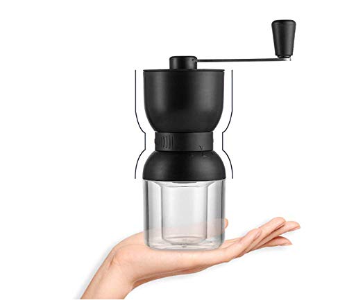 Wuudi Manuelle Kaffeemühle mit einstellbarer Einstellung, konische Keramik-Fräsmühle, Kaffeemühle für Aeropress…