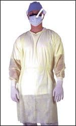 Yellow Isolation Gown, Advantage 1, Knitted Cuff - Case of 50