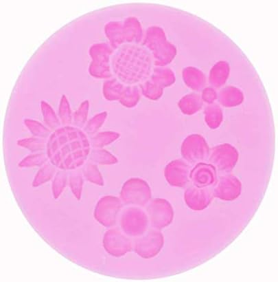 Flower Daisy Mold,Soap Clay Fimo Chocolate Sugarcraft Baking Tool DIY Cake Silicone Mold for Baby Shower Party Cake Decoration